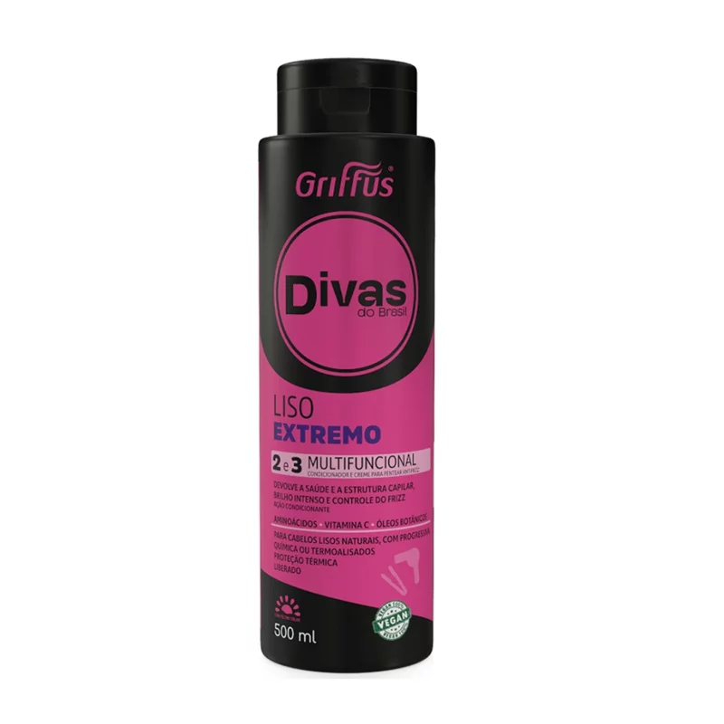 CONDICIONADOR GRIFFUS 500ML DIVAS LISO EXTREMO 2 E 3 MULTIFUNCIONAL