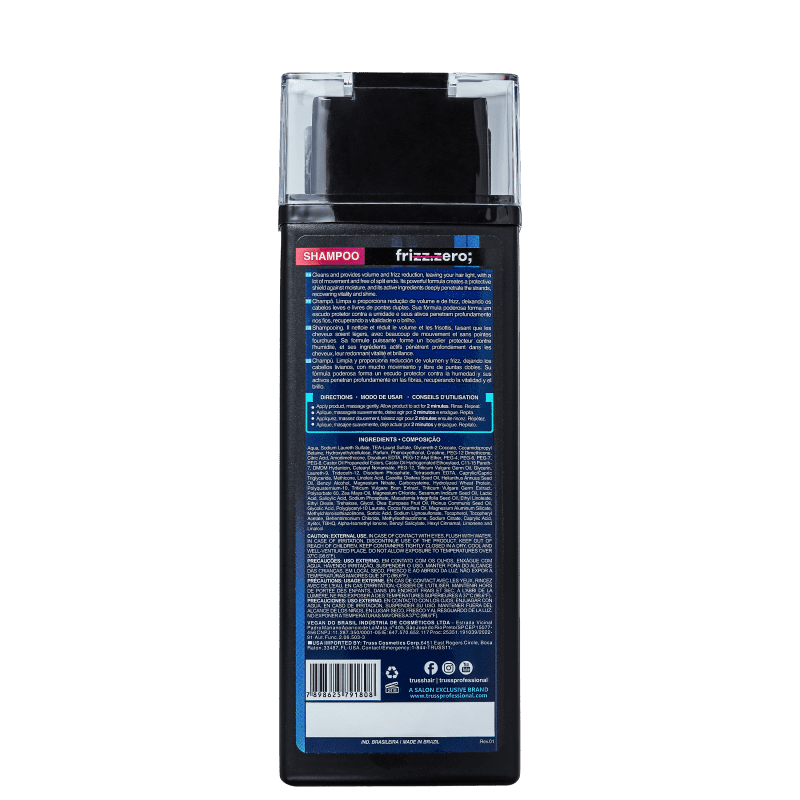 SHAMPOO TRUSS 300ML  FRIZZ ZERO