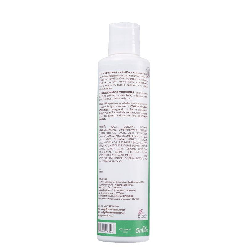 CONDICIONADOR GRIFFUS 300ML VOU DE COCO KIDS